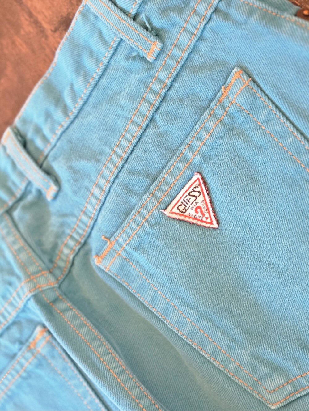 Vintage 80s 90s Guess by Georges Marciano Teal High Waisted Jeans